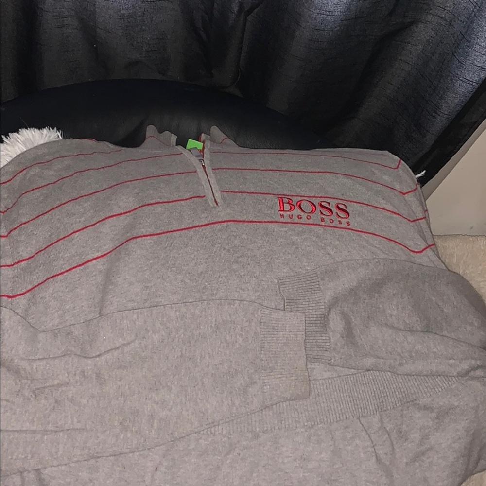 MENS PLUS SIZE HUGO BOSS HALF ZIP